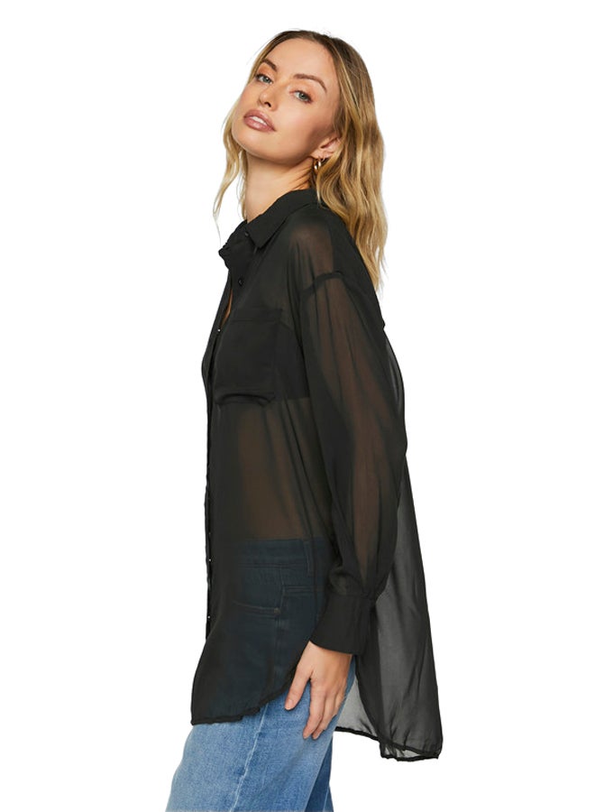 FOREVER 21 BUTTON DOWN WOVEN TOP - Image 2