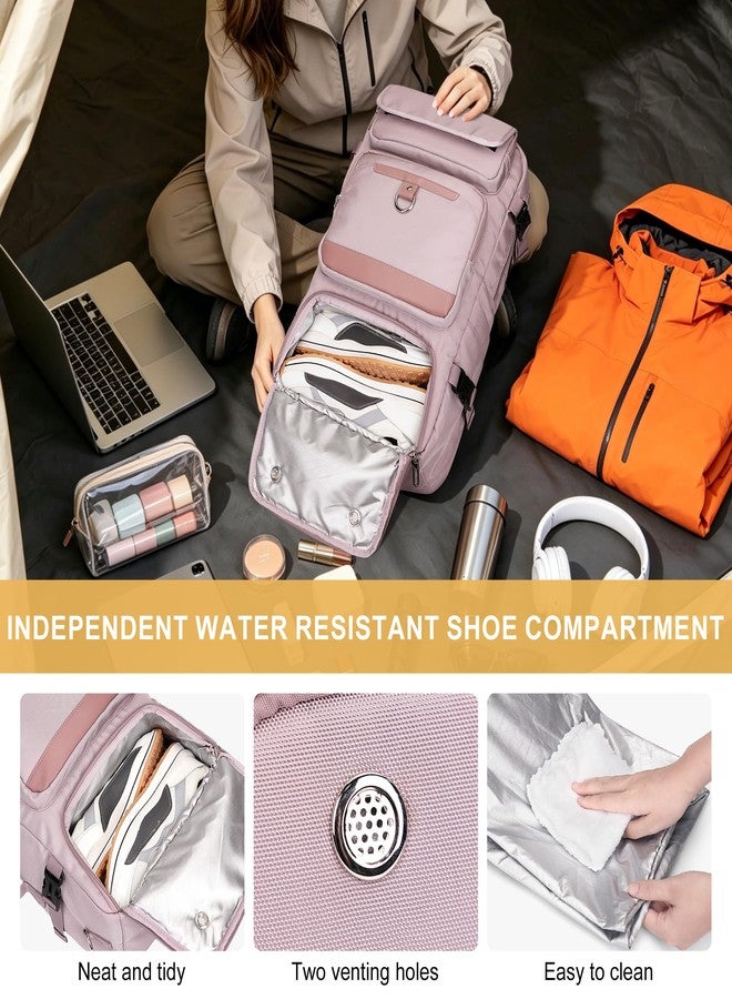 PIJUSHI Carry on Travel Backpack for Women Convertible Duffel Bag Backpack Large Luggage Rucksack Fit 16 Inch Laptop(PE039 Light Purple) - Image 3