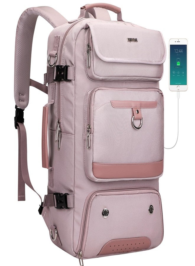 PIJUSHI Carry on Travel Backpack for Women Convertible Duffel Bag Backpack Large Luggage Rucksack Fit 16 Inch Laptop(PE039 Light Purple) - Image 1