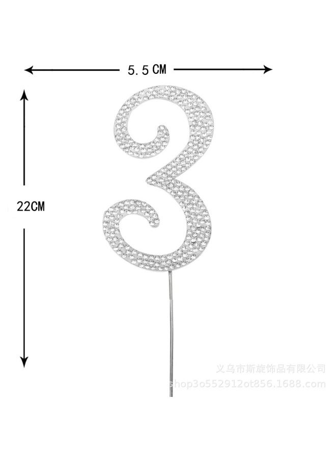 Spin Wedding Cake Insert Card Wedding Anniversary Wedding Cake Accessories Large Numbers 15,16,25,60 - Image 1