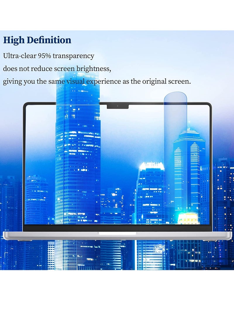 (1 Pack) Blue Light Screen Protector for MacBook Pro 14 Inch 2021--2024(M4/M3/M2/M1), Anti Glare Filter Blocking Computer Shield, Eye Protection High Definition Matte Laptop Soft Film - Image 5
