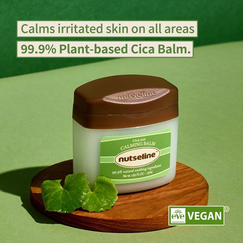 nutseline Cica Nut Calming Balm -Korean Skin care- dermatologist tested for Sensitive, Irritated Skin, 99% Plant-Based, Hypoallergenic, Vegan (1.69 fl oz) - Image 2