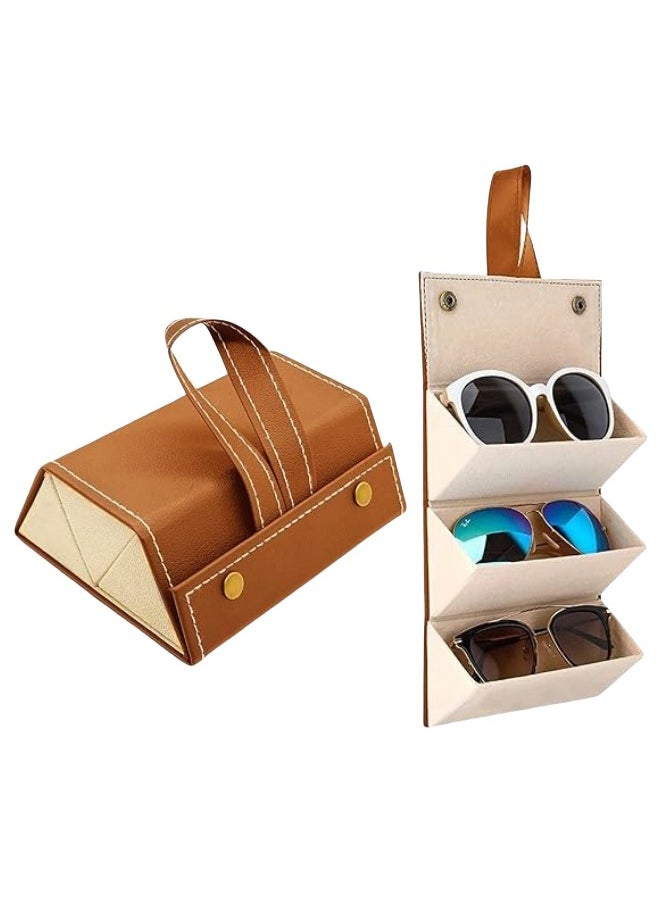 Generic Multi-slot Travel Sunglasses Case -Portable Glasses organizer For Storage & Display Travel Case  - Image 1