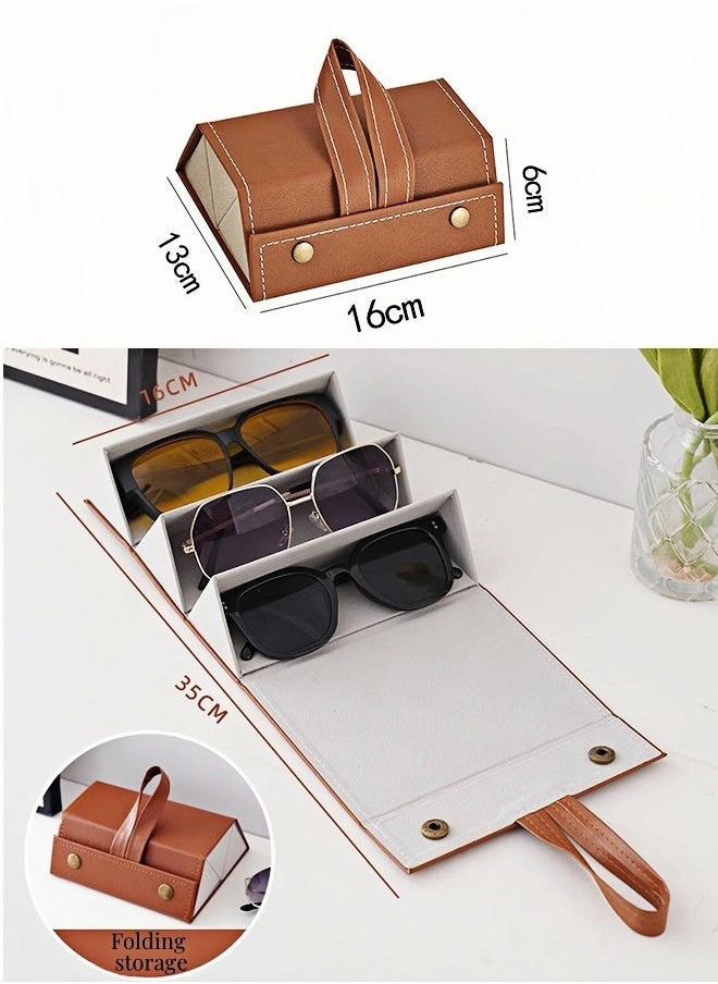 Generic Multi-slot Travel Sunglasses Case -Portable Glasses organizer For Storage & Display Travel Case  - Image 5