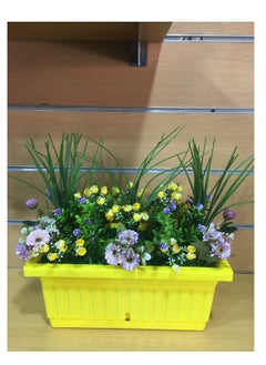 Generic Decorative rectangular plastic artificial flower pot  - Image 2