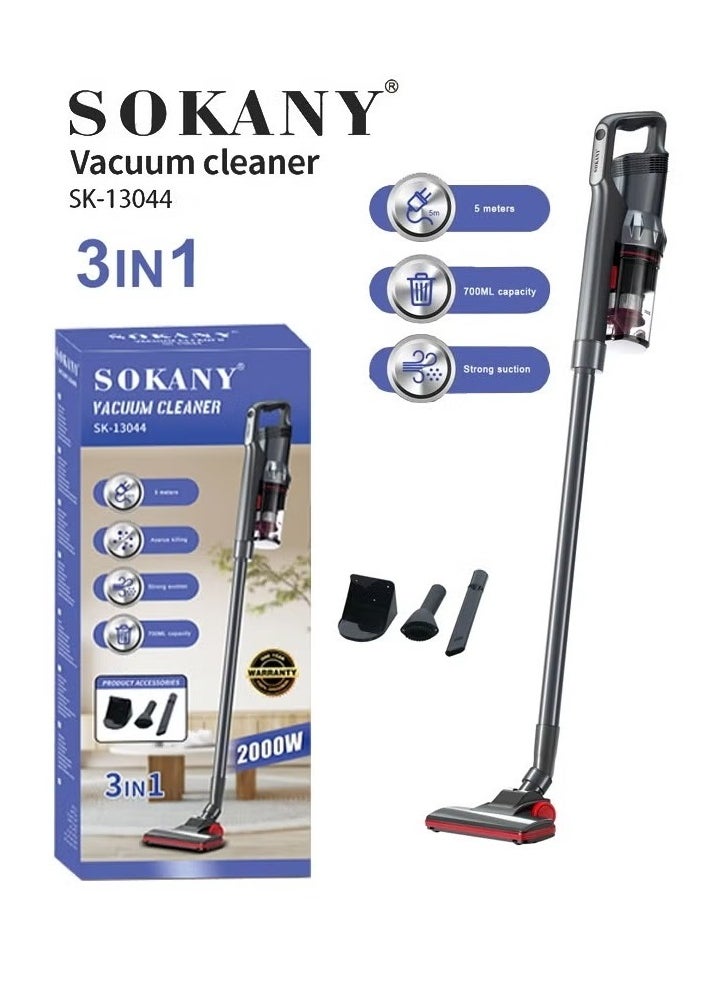 sokany - 3in1 Vacuum Cleaner/5m Wire/700ml Capacity/2000W(SK-13044) - Image 1
