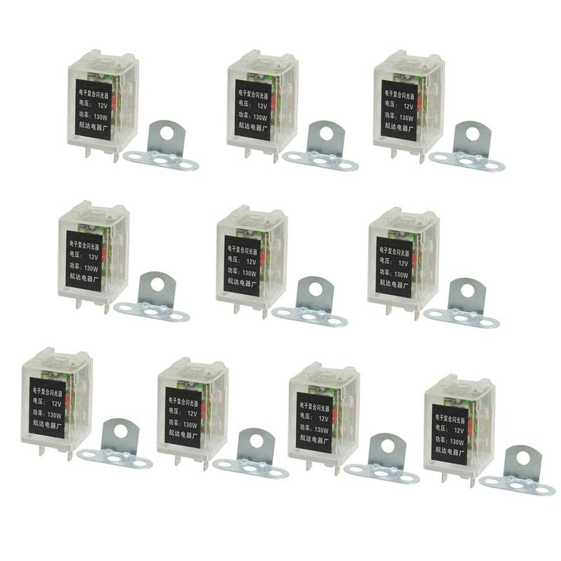 إشارة دراجة نارية وامضة مرحل 3 محطات تيار مستمر 12 فولت 130 واط 10 قطع - Image 2