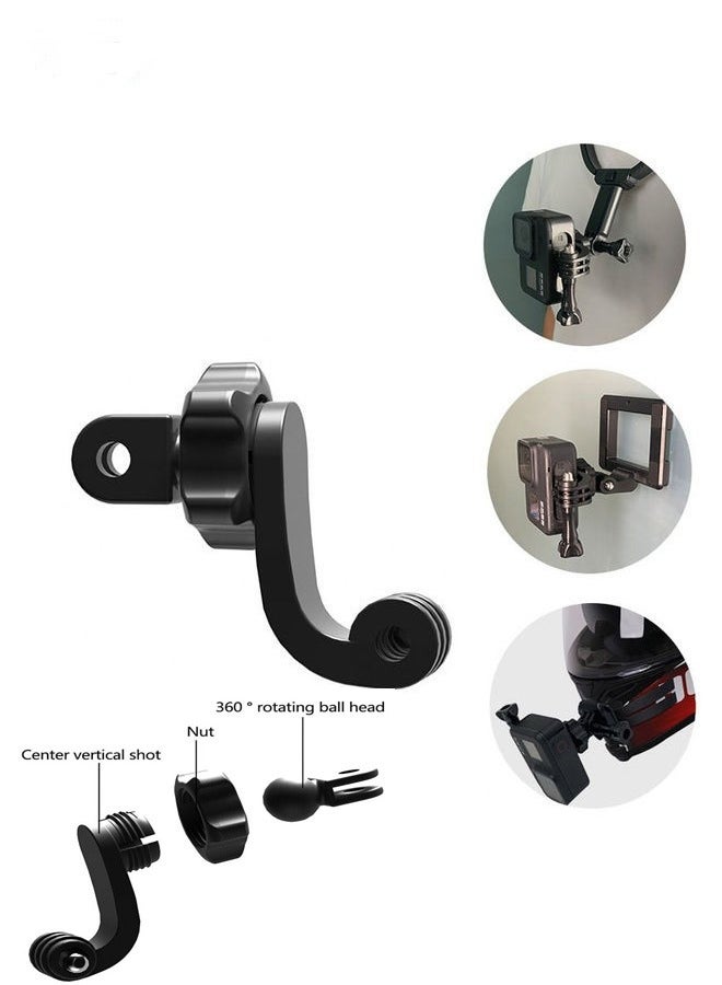 7-In-1 Sports Camera Accessories Kit, Universal Centered Vertical Shooting Horizontal Shooting Adapter For Sports Cameras, Horizontal And Vertical Mobile Phone Clips, AEE Camera Adapter, Extension Rod Sports Camera Accessories, Mobile Phone Leak-Proof, Adapted To Most Sports Cameras  - Image 2