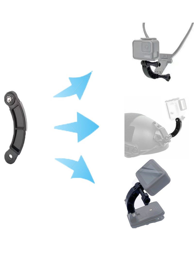 7-In-1 Sports Camera Accessories Kit, Universal Centered Vertical Shooting Horizontal Shooting Adapter For Sports Cameras, Horizontal And Vertical Mobile Phone Clips, AEE Camera Adapter, Extension Rod Sports Camera Accessories, Mobile Phone Leak-Proof, Adapted To Most Sports Cameras  - Image 4