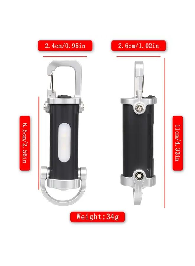مصباح يدوي محمول USB 1 قطعة بدون استخدام اليدين 7 أوضاع شحن من نوع C للتخييم والطوارئ - Image 3