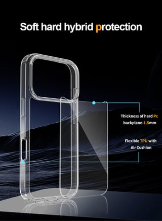 حافظة شفافة للغاية لهاتف iPhone 17 Pro مقاس 6.3 بوصة، [مقاومة للاصفرار] ظهر صلب ومصد صدمات نحيف ومقاوم للخدش، مناسب للشحن اللاسلكي - view 2