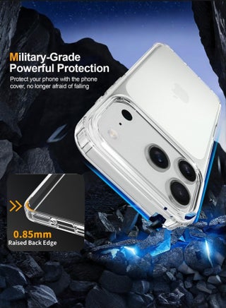 حافظة شفافة للغاية لهاتف iPhone 17 Pro مقاس 6.3 بوصة، [مقاومة للاصفرار] ظهر صلب ومصد صدمات نحيف ومقاوم للخدش، مناسب للشحن اللاسلكي - view 4