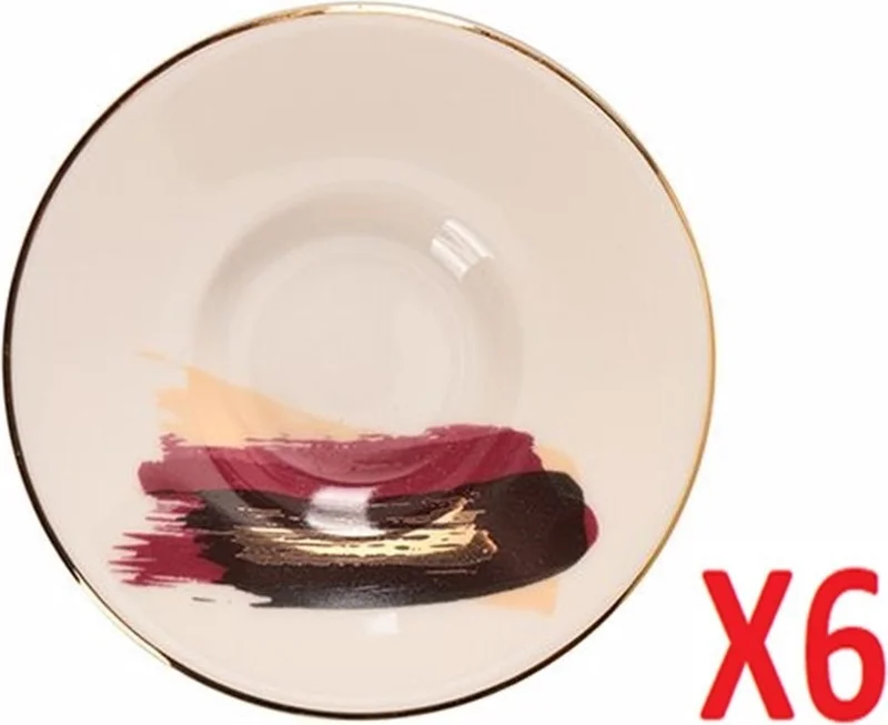 Porland Dash Pattern Tea Plate 11CM 6 Pieces 04ALM008504