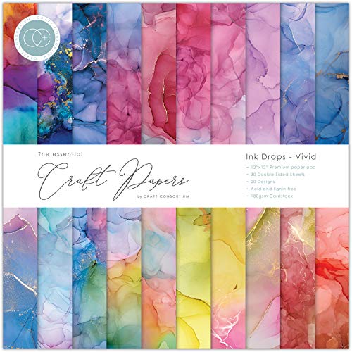 Craft Consortium Craft CON PAPRPAD12 Ink Vivid, Multicolor 6x6 inches - Image 1
