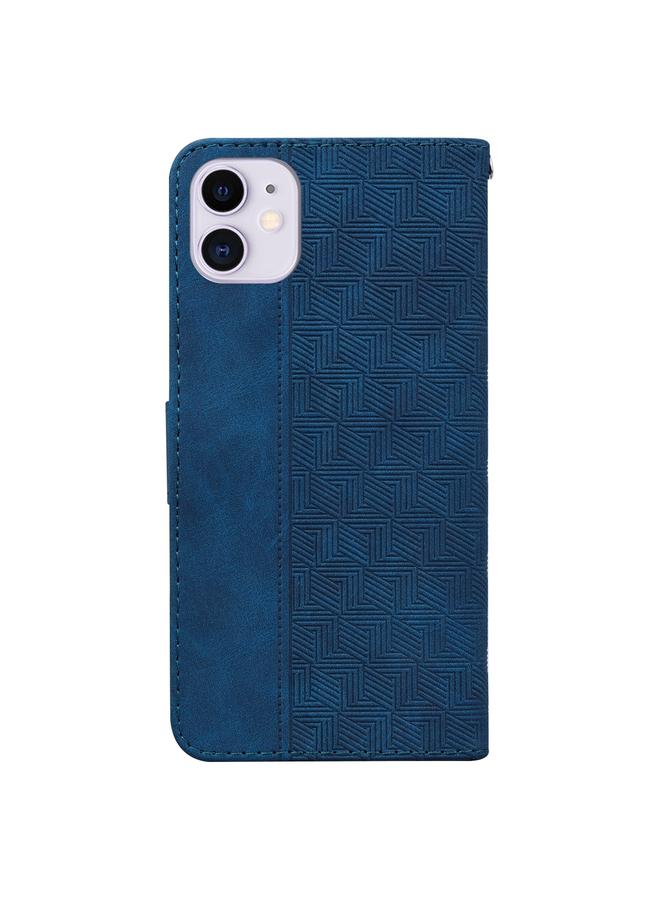 S-TOP Case For iPhone 11 Geometric Embossed Leather Phone Case - Image 3