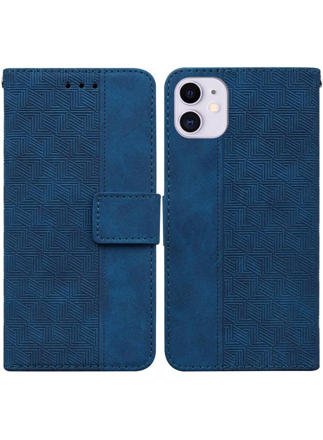 S-TOP Case For iPhone 11 Geometric Embossed Leather Phone Case - Image 1