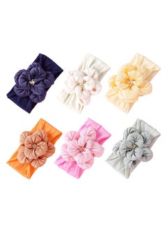 iMissiu Baby Girls Large Flower Headwrap - 6 Pieces  - Image 1