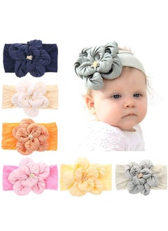 iMissiu Baby Girls Large Flower Headwrap - 6 Pieces  - Image 2