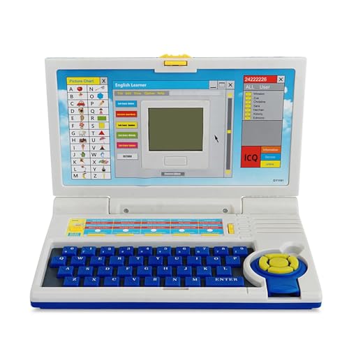 RAZZES Kids Educational Laptop Toy – 20 Learning Games and Activities, English Learner Notebook with Mouse, LED Display, Clear Sound & Music – Fun Early Learning Toy (Color May Vary) - Image 1