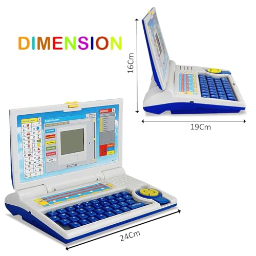 RAZZES Kids Educational Laptop Toy – 20 Learning Games and Activities, English Learner Notebook with Mouse, LED Display, Clear Sound & Music – Fun Early Learning Toy (Color May Vary) - Image 2