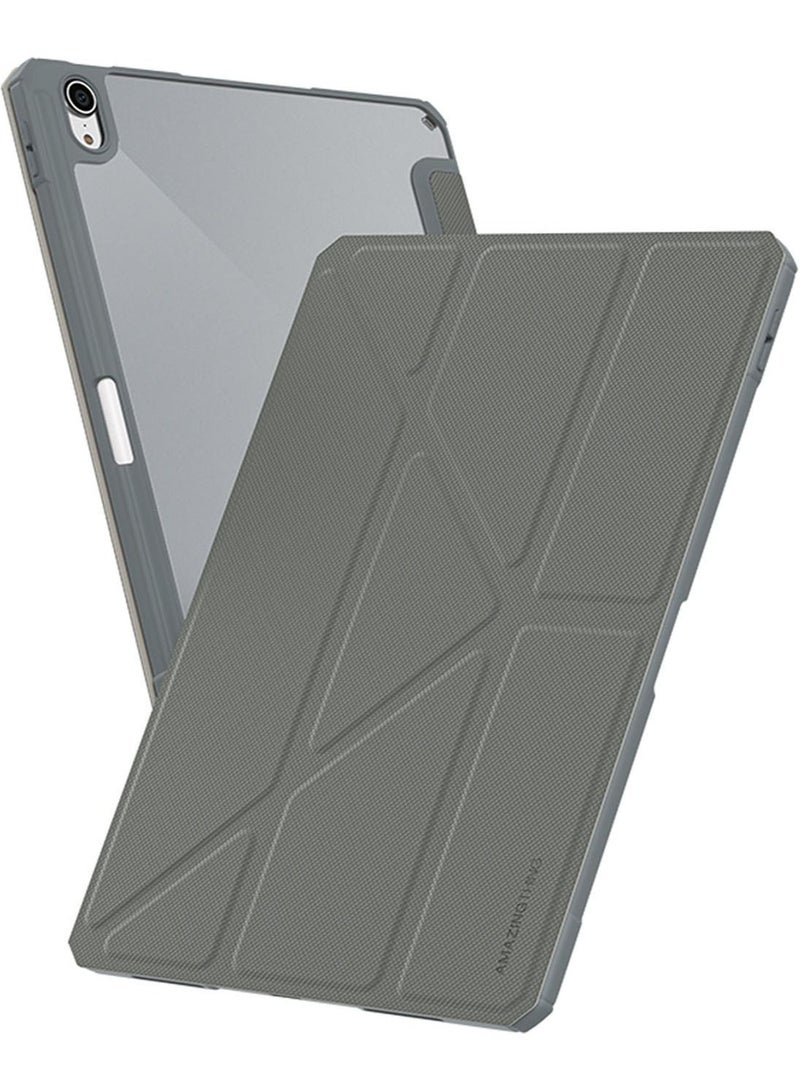 AMAZINGthing جراب Titan Pro لجهاز iPad الجيل العاشر (2022) مقاس 10.9 بوصة مع فتحة لتخزين القلم - رمادي - Image 1