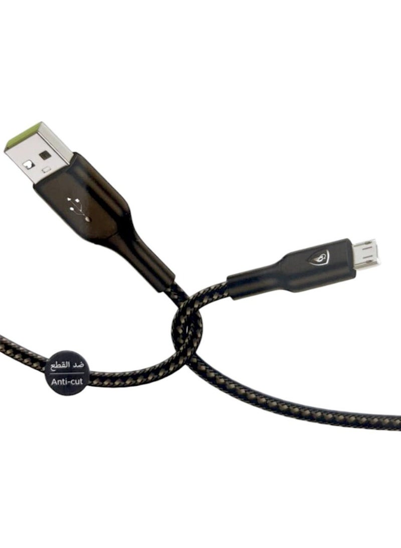 سبون كيبل شاحن USB A الى مايكرو أصلي و بجودة عالية من سبون 1.2 متر, متوافق مع اجهزة الاندرويد و ايضاً يدعم شحن يد سوني 4 - Image 1