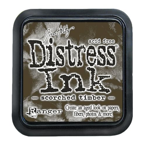 Tim Holtz Ranger Distress Ink PadScorched Timber 3 x 3 inch - Image 1
