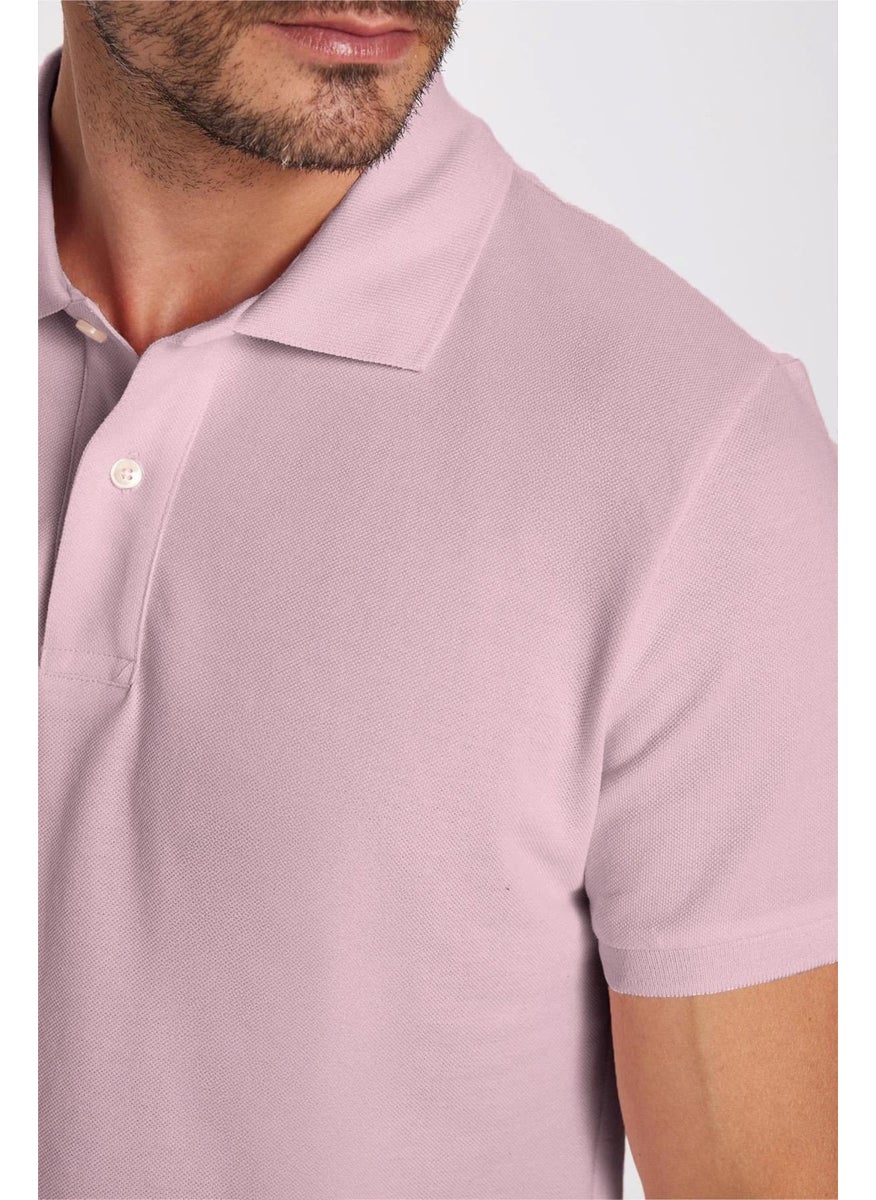 Men's Slim Fit Slim Cut 100% Cotton Lilac Polo Neck T-Shirt - pzsku/ZD5FBEDF68019F5DFD061Z/45/_/1741257089/a7b84e9c-cd8f-4e48-8ad1-7e30ef57fefa