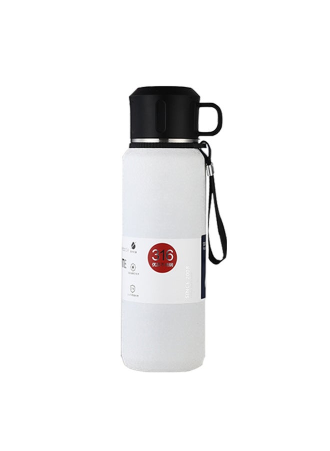 Large Capacity Double Lid Thermos Cup 316 Kettle For Men And Women Stainless Steel Tea Separating Portable Car Outdoor Tea Cup