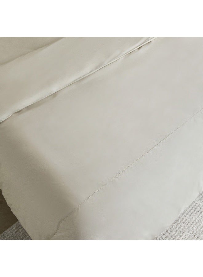 Home Box Purely-Percale 3-Piece 300TC Percale Queen King Duvet Quilt Cover Set 220 x 220 cm  - Image 5