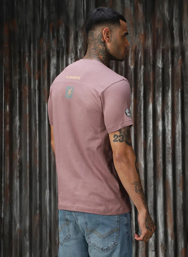 HIGH STAR  Mauve T-Shirt For Men for Men | Best Price UAE