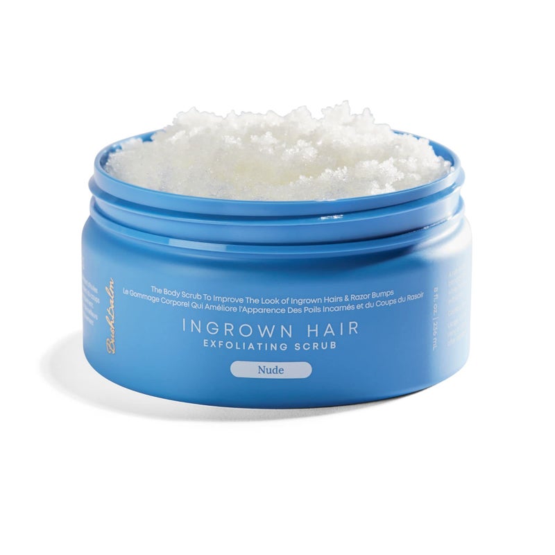 Bushbalm Ingrown Hair Exfoliating Scrub â€“ Pre-Shave Sugar Scrub for Ingrown Hairs, Razor Bumps & Dry Skin â€“ Gently Buffs & Soothes Sensitive Skin â€“ Nude, 236ml - Image 1