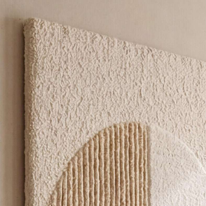 Pan Home Uptone Hand Tufted Wool Wall Art 80x120cm - Ivory - 191TRY9900117 - Image 2
