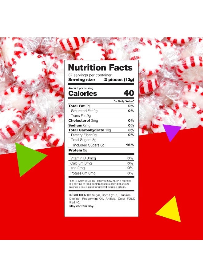 LAETAFOOD Starlight Peppermint Mints | 1 Pound Bag - Approx. 75 Count | Hard Candy | Individually Wrapped - Image 2