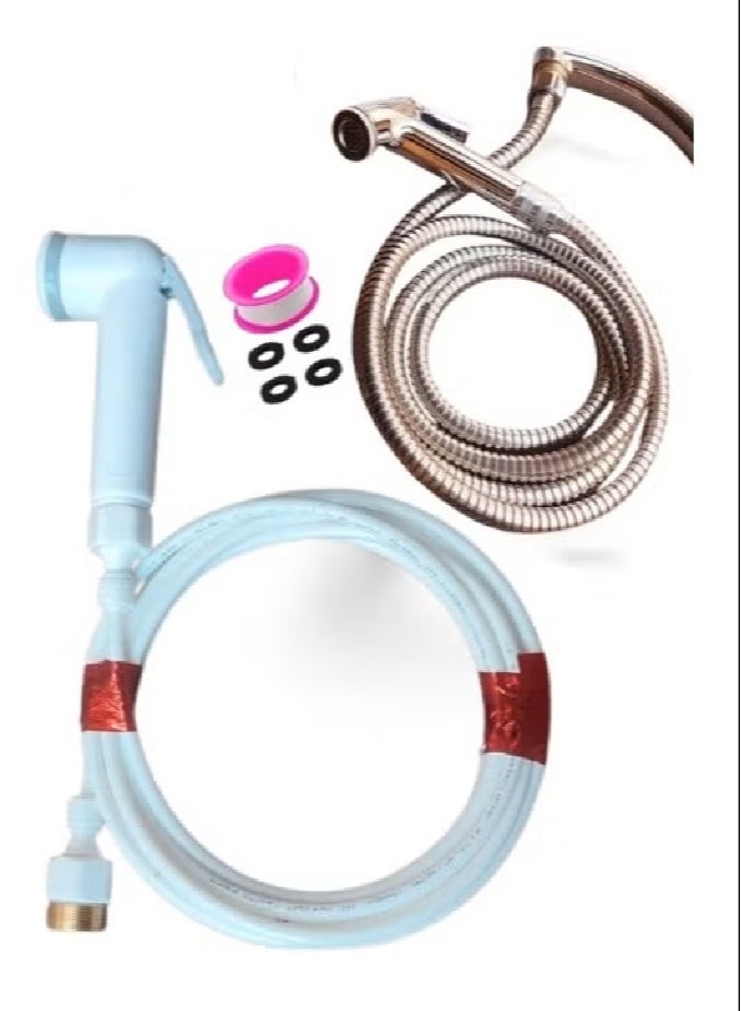 Portable Bath Bidet With Nickel (1.5M Thermal Fiber) For The Near 5M Long Hose Bathroom Mixer And Sprayer - Image 1