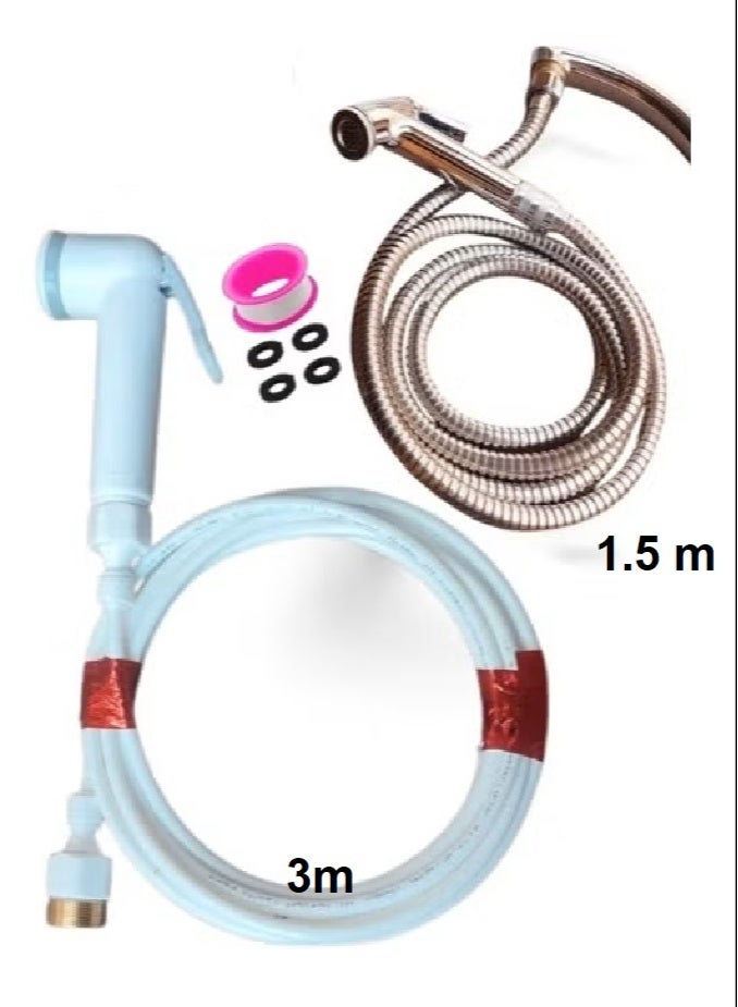 Portable Bath Bidet With Nickel (1.5M Thermal Fiber) For The Near 5M Long Hose Bathroom Mixer And Sprayer - Image 2