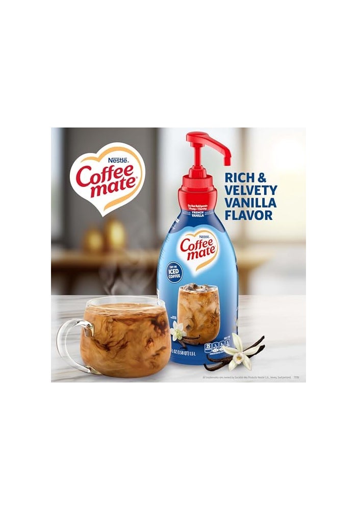 Coffee Mate Nestle Coffee Mate Coffee Creamer French Vanilla Concentrated Liquid Pump Bottle Non Dairy No Refrigeration 507 oz - Image 5