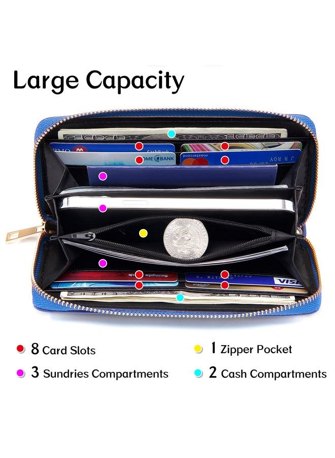 كوكو محفظة KUKOO نسائية بسحاب حول الهاتف وحقيبة كلاتش وحامل بطاقات ومنظمة معصم - Image 1