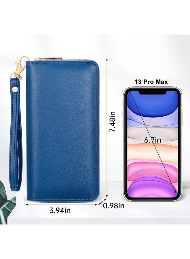 كوكو محفظة KUKOO نسائية بسحاب حول الهاتف وحقيبة كلاتش وحامل بطاقات ومنظمة معصم - Image 2