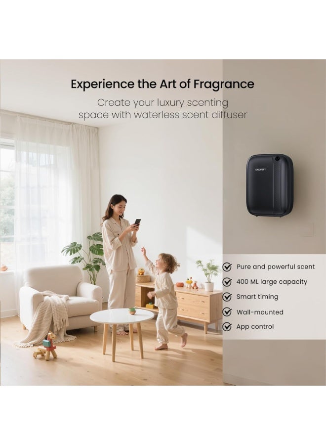 CACAFSFY Smart Essential Oil Diffuser - Waterless - Hotel & Home Fragrance Device with Bluetooth and Mobile App - Black - Image 3