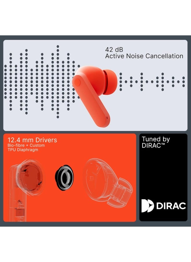 CMF - CMF Buds 2a Wireless Earbuds Active Noise Cancelling 42dB Hybrid ANC Bluetooth Headphones - Image 1