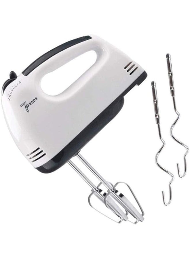 Electric Hand Mixer  7 Speed Settings - Lightweight 300W Handheld Egg Beater with Extra-Long Beaters | Dough Hooks & Balloon Whisk  Ideal for Baking, Whipping, Mixing & Cake Making - Image 1