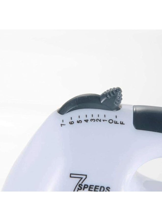 Electric Hand Mixer  7 Speed Settings - Lightweight 300W Handheld Egg Beater with Extra-Long Beaters | Dough Hooks & Balloon Whisk  Ideal for Baking, Whipping, Mixing & Cake Making - Image 4