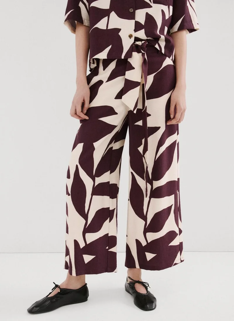 مانجو Printed straight trousers
