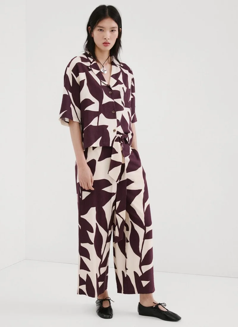 MANGO  Printed straight trousers for Women | Best Price UAE