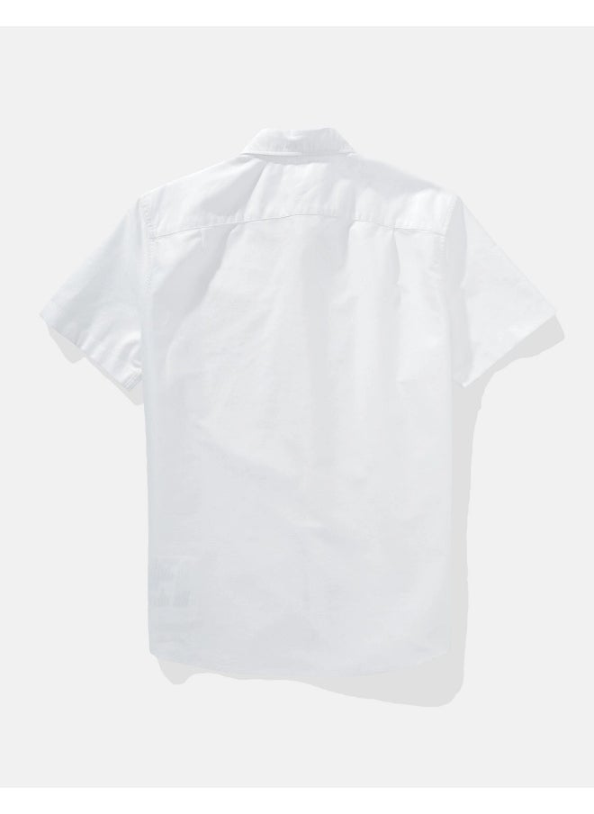 American Eagle - AE Short-Sleeve Slim Fit Button-Up Shirt - Image 1