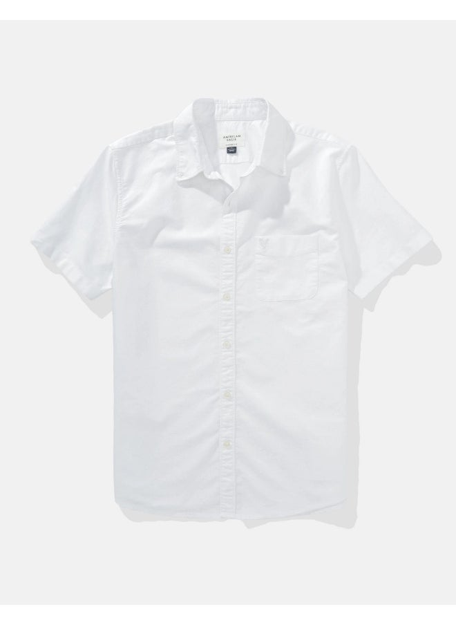 American Eagle - AE Short-Sleeve Slim Fit Button-Up Shirt - Image 1