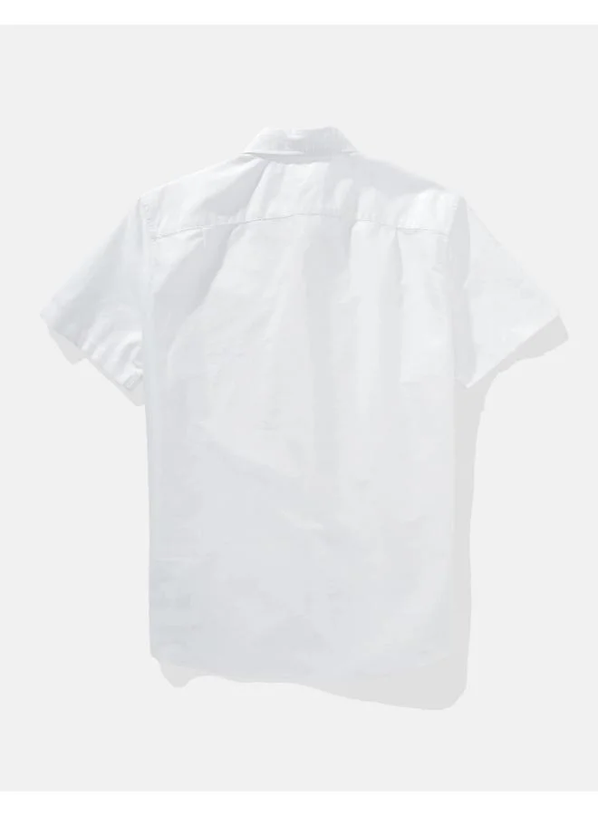 American Eagle AE Short-Sleeve Slim Fit Button-Up Shirt