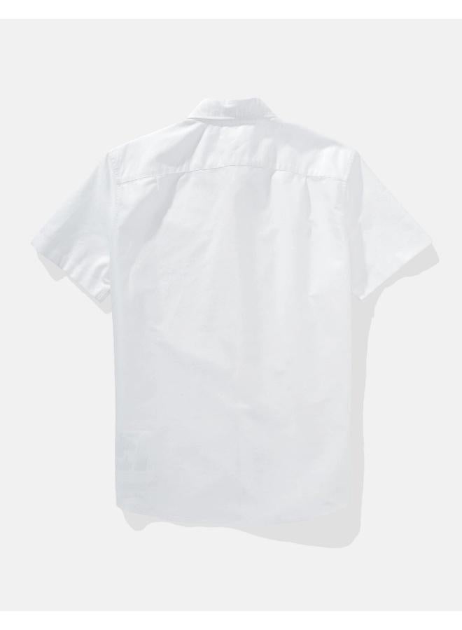 American Eagle AE Short-Sleeve Slim Fit Button-Up Shirt - Image 2