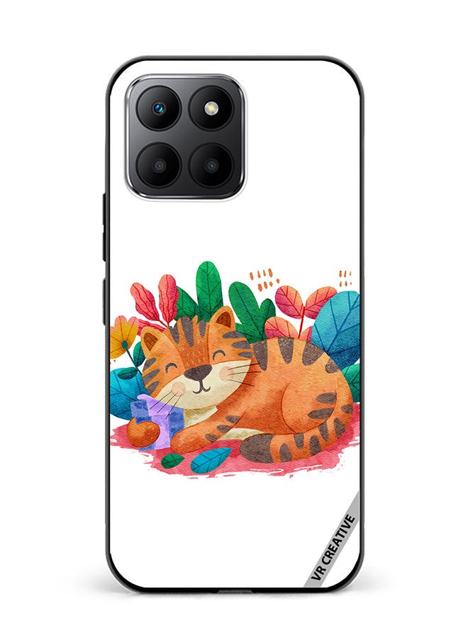 VR CREATIVE Protective Case Cover For Honor 70 Lite Sleepy Cat Design Multicolour - Image 1
